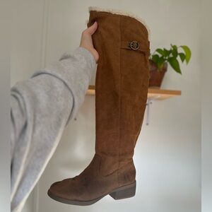 Maurices Tan Over the Knee Boots